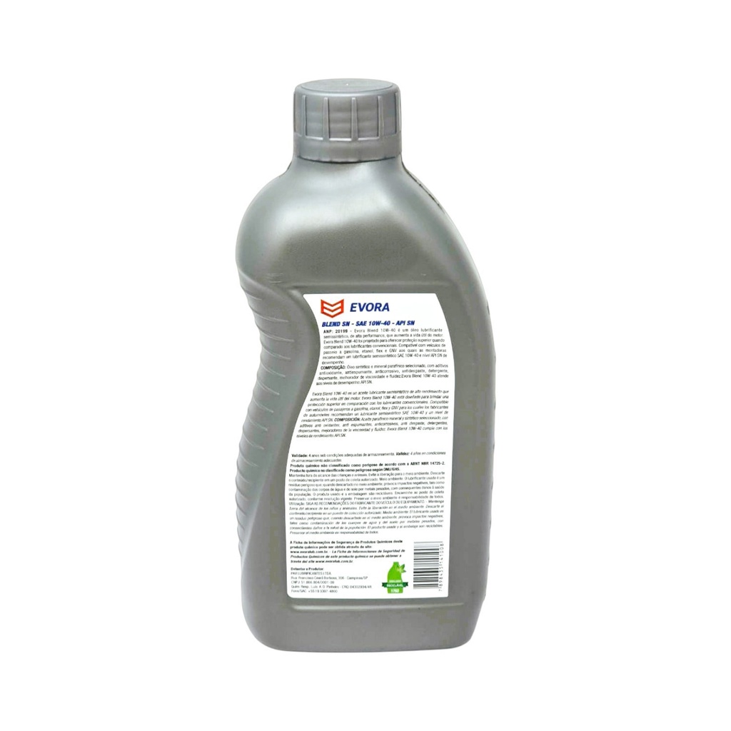 [ROIN00243] Aceite 10W40 Sintyum Blend Evora Frasco 1lts