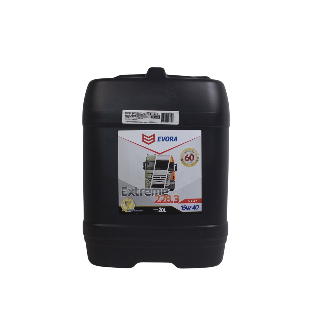 Aceite SAE 15W40 - API CI-4 - de motor mineral  Extreme 228.3 Bidon 20Lt. Evora