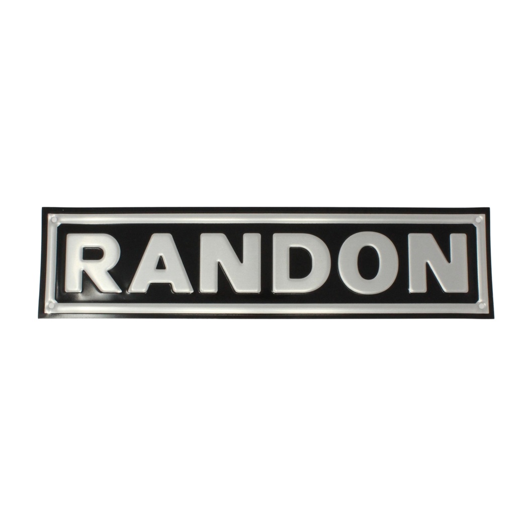 Placa lateral de aluminio RANDON 0,8cm - 42cm x 10,5 cm Línea R Randon